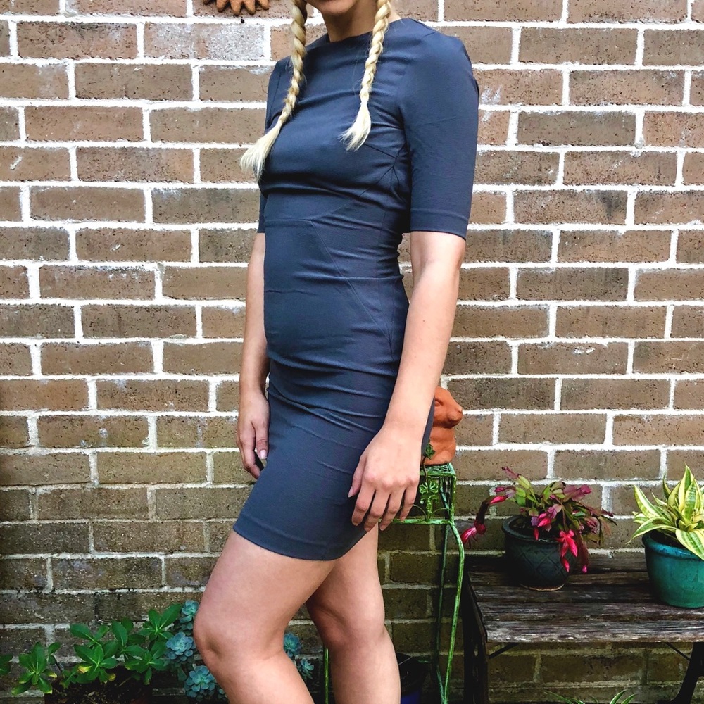 H&M Crepe Weave Open Back Dress